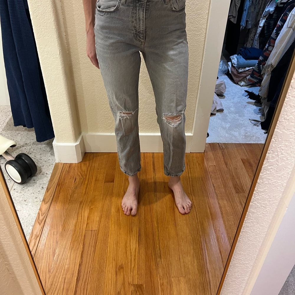 Zara Women's Gray Ankle Jeans